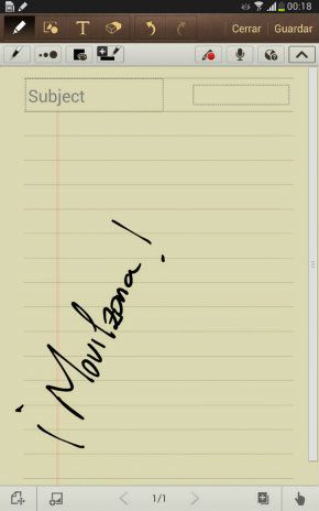Nota S del Samsung Galaxy Note 8.0