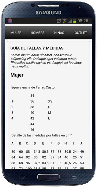 Tallas en Custo Barcelona