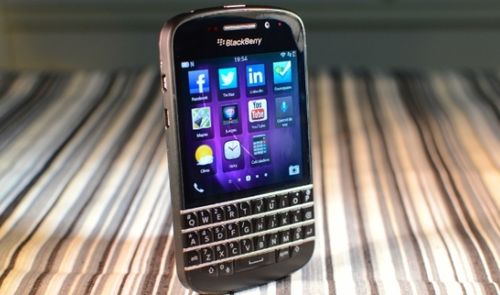 BlackBerry Q10 pantalla con iconos