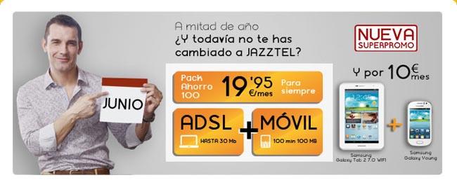 Jazztel ofrece smartphones desde 3, 4, 5 y 6 euros al mes.