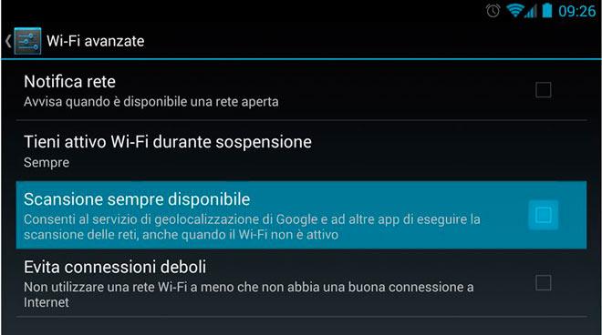 Scanner WiFi en Android 4.3