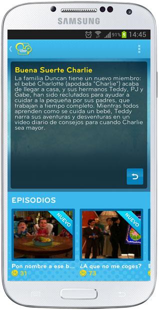 Información de serie en Disney Channel Replay