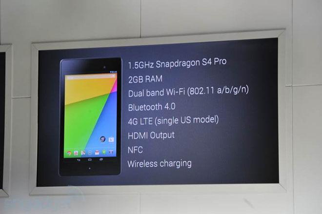 Caracteristicas tecnicas del nuevo Nexus 7