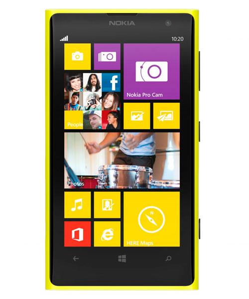 Diseño frontal del Nokia Lumia 1020