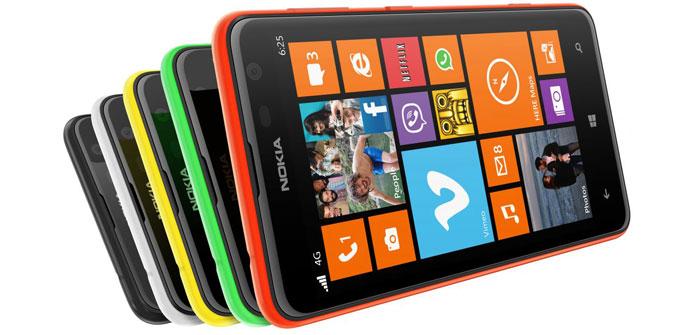 Nokia Lumia 625 en distintos colores