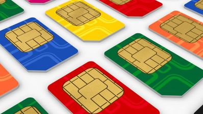 tarjetas sims de colores