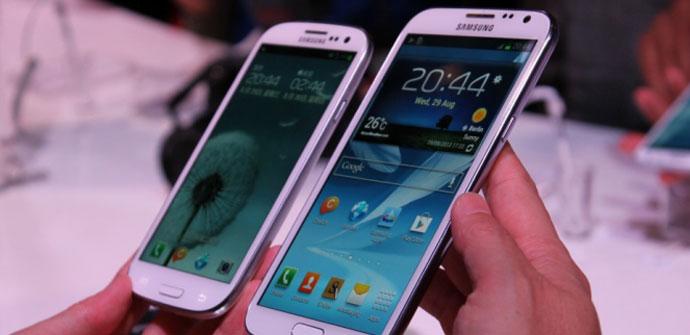 Tamaño de pantalla de Samsung Galaxy
