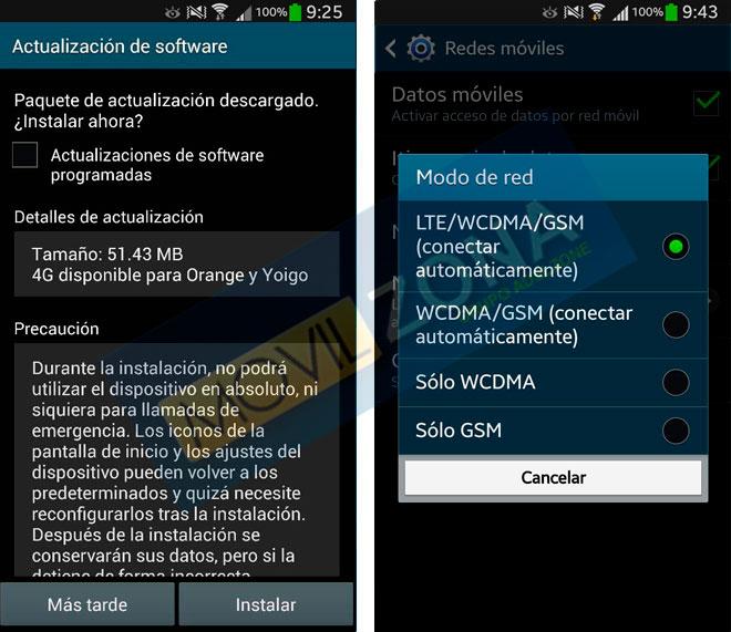 Actualizacion para el LTE del Samsung Galaxy S4