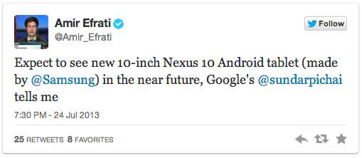 El nuevo Nexus 10 de Samsung podría llegar muy pronto.