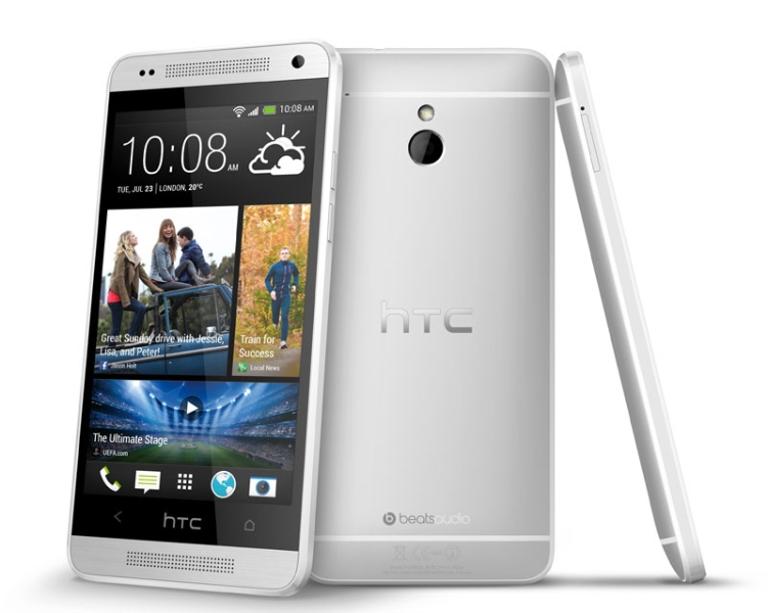 HTC ONE Mini vista frontal, trasera y lateral