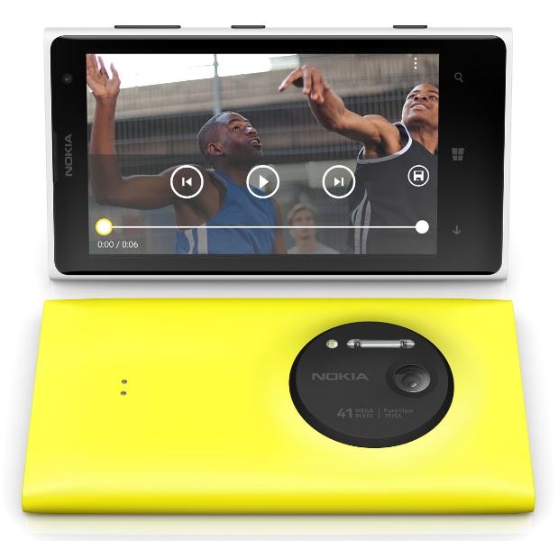 Nokia Lumia 1020 vista frontal y trasera