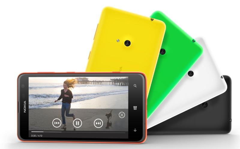 Nokia Lumia 625 en diferentes colores