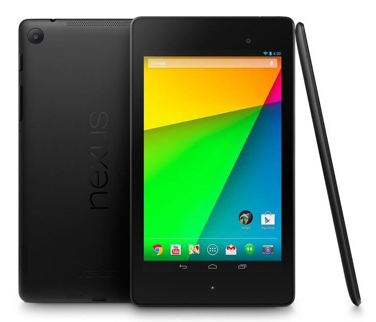 Nuevo Nexus 7 vista frontal, lateral y trasera