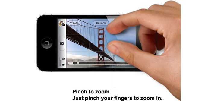 apple iphone pinch to zoom