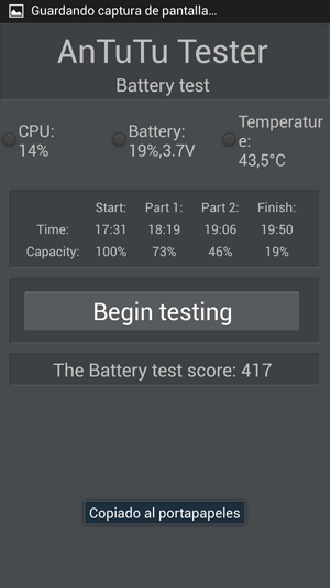 Autonomía del Samsung Galaxy S4 Active
