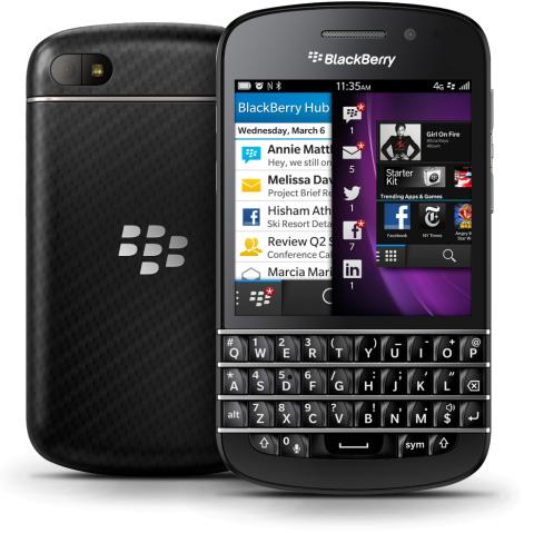 BlackBerry Q10 con teclado fisico