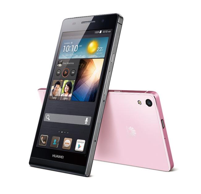 Huawei Ascend P6 rosa con Orange.