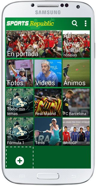 Interfaz de Sport Republic