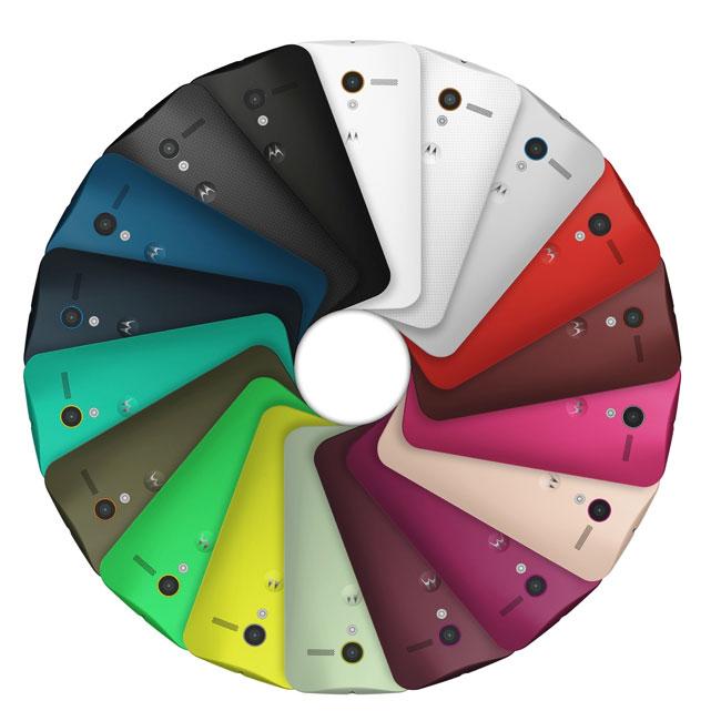 Motorola Moto X trasera colores.