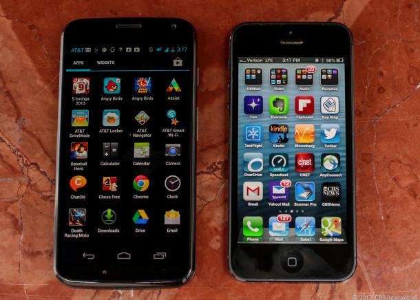 Moto X vs iPhone 5
