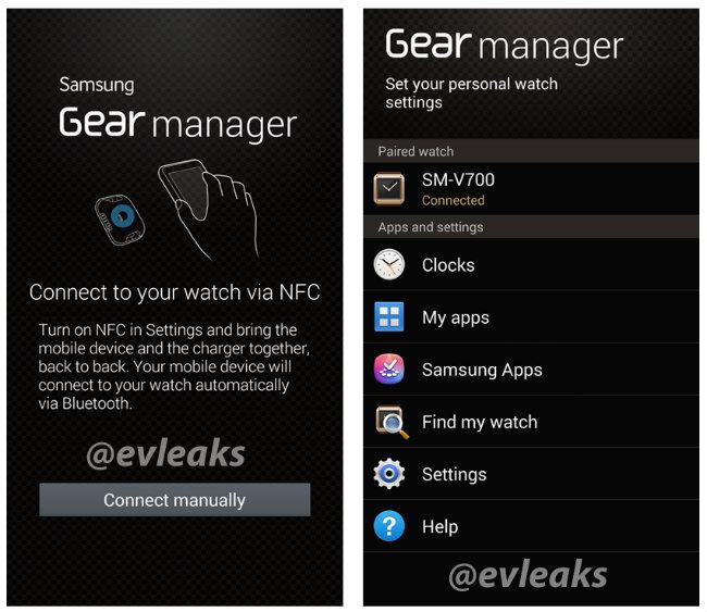 Captura de pantalla aplicación Samsung Galaxy Gear