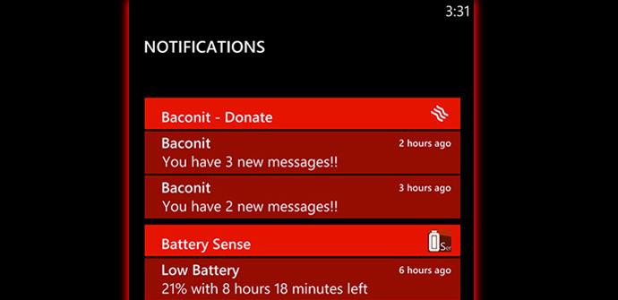 Windows Phone podría tener centro de notificaciones en la próxima actualización.
