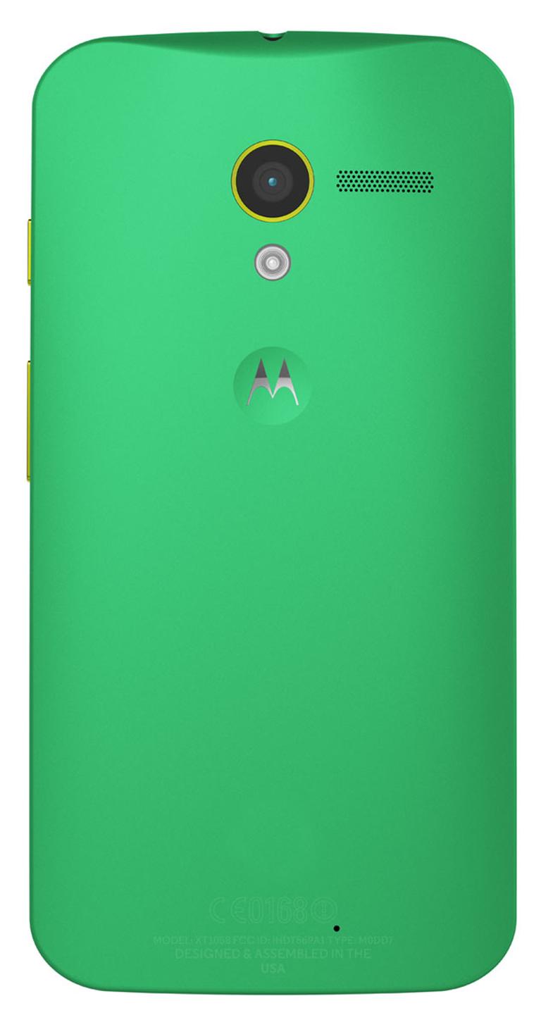 Motorola Moto X de color verde vista trasera