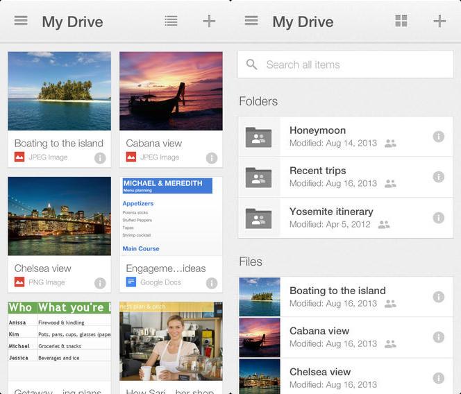 Google Drive para iOS.