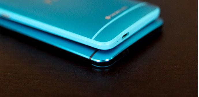 Carcasa azul del HTC One y One Mini