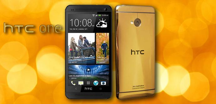 Presentacion del HTC One color oro