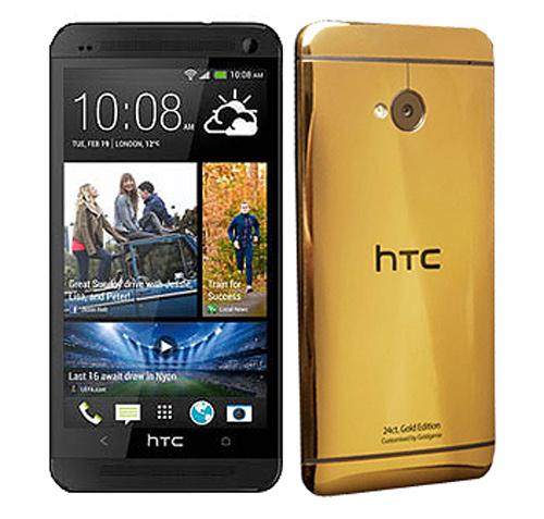 Carcasa de oro del HTC One dorado
