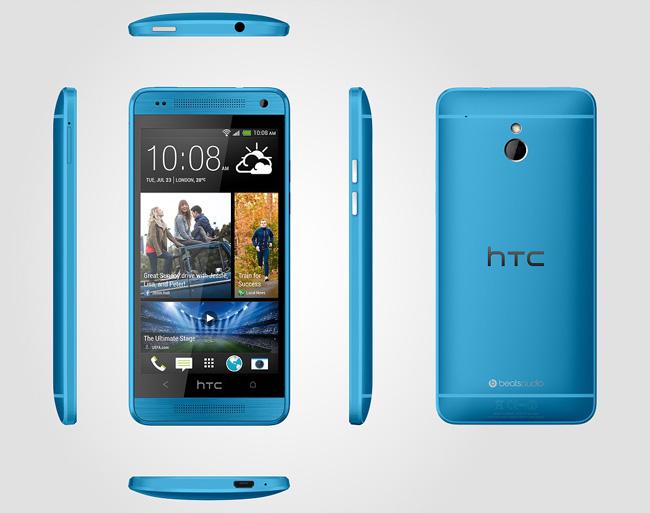 HTC One mini Vivid blue.