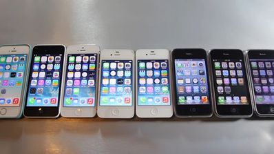 Las 8 generaciones de iPhone en vídeo.