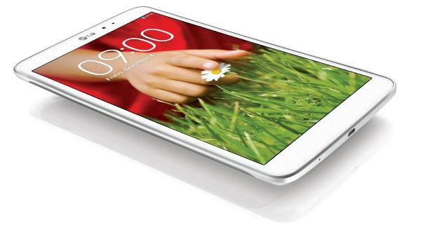 Nuevo tablet LG G Pad 8.3 de color blanco