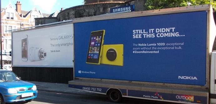 Nokia critica al Galaxy S4 Zoom en su nueva campaña de marketing en UK.