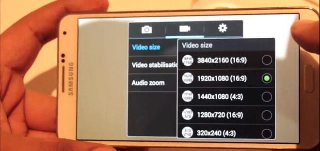 Ajuste de video en el Samsung Galaxy Note 3