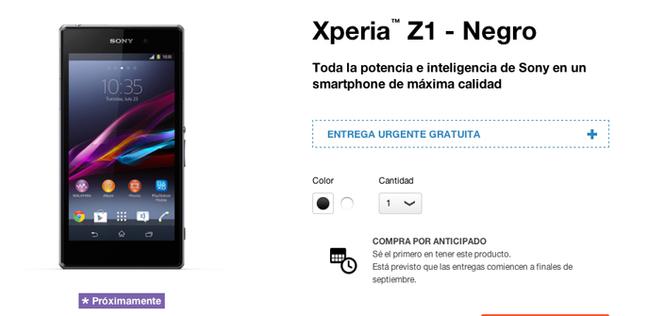 Sony Xperia Z se puede reservar online en España