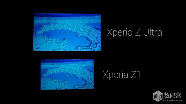 Pantallas del Xperia Z1 y Xperia Z Ultra comparadas.