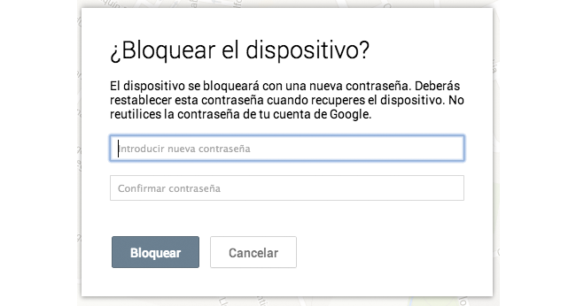 Bloqueo por contraseña Android Device Manager