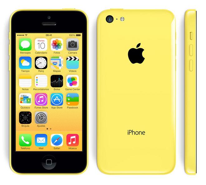 iPhone 5C en color amarillo