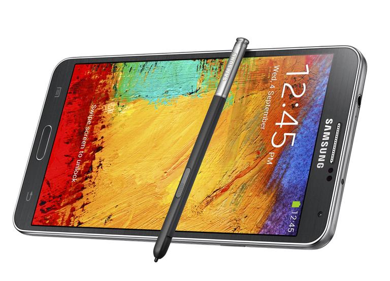 Samsung Galaxy Note 3 vista lateral con S Pen