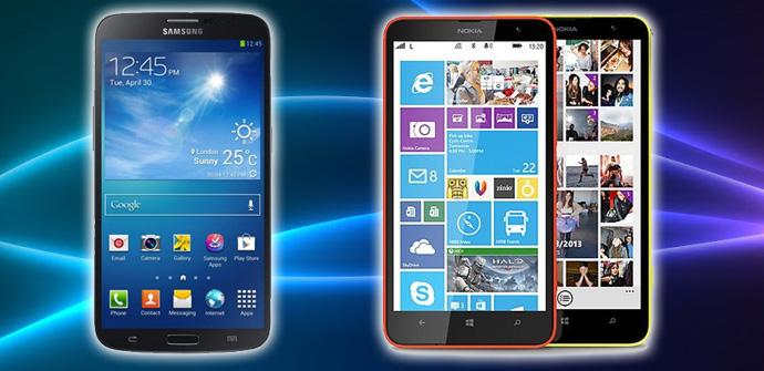 Comparativa Nokia Lumia 1320 y Samsung Galaxy Mega 6.3.
