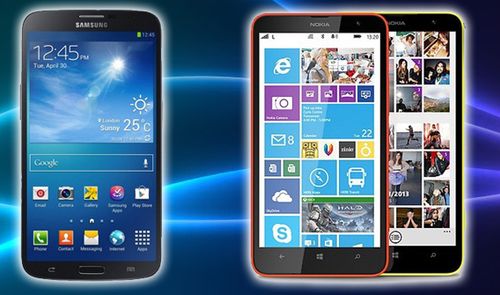 Comparativa Nokia Lumia 1320 y Samsung Galaxy Mega 6.3.