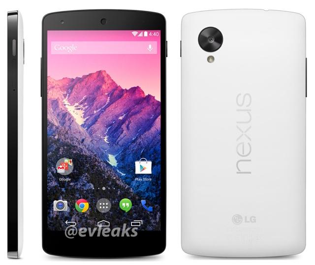 Nexus 5 en blanco.