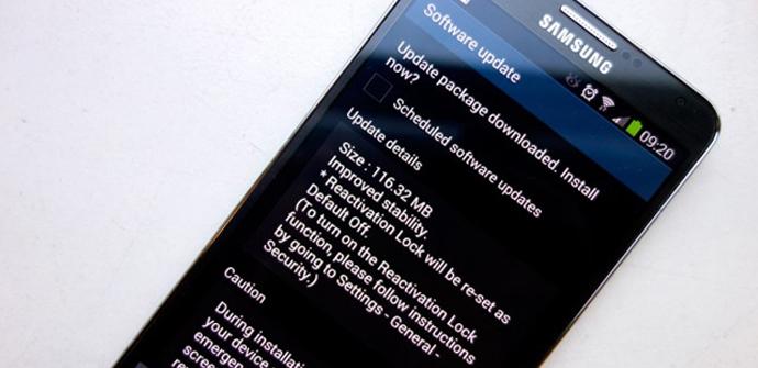 Nueva actualización para el Samsung Galaxy Note 3.