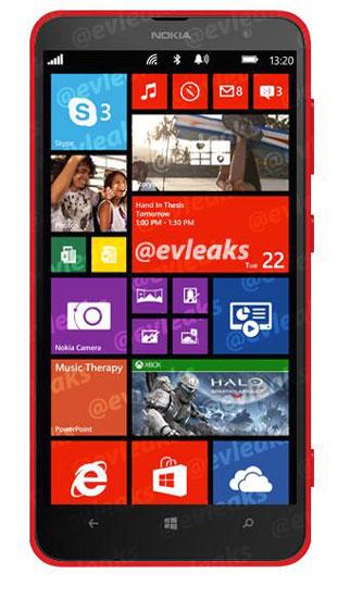 Frontal del Nokia Lumia 1320