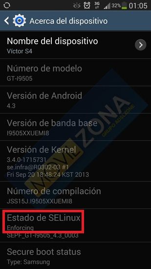 Estado de SELinux