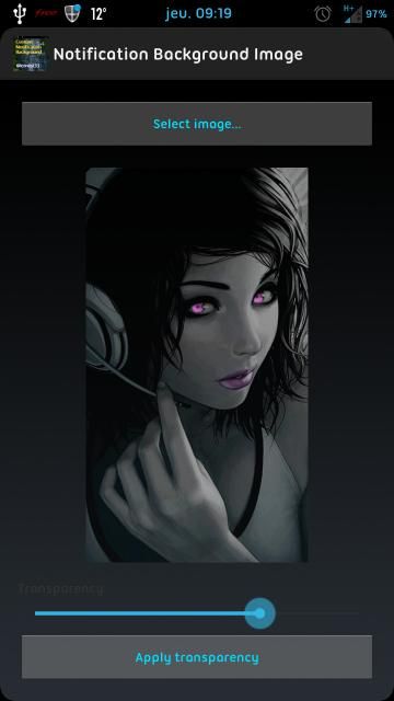 Change Notification Background