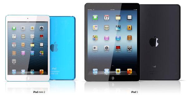 Recreaciones de los iPad 5 y iPad mini 2