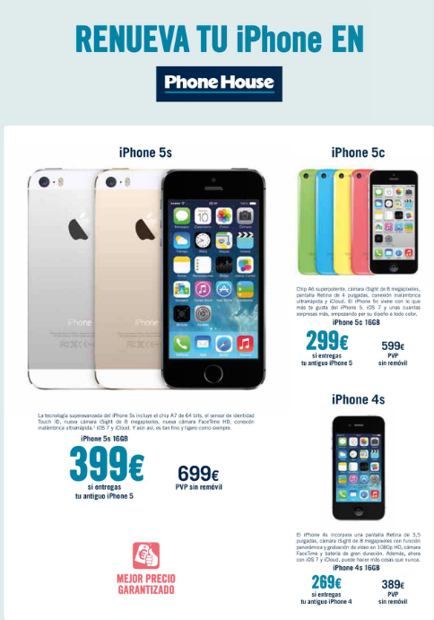 oferta iphone 5s the phone house
